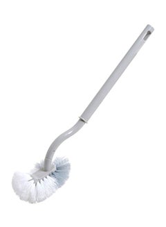 Buy Corner Cleaning Double Side Curved Toilet Brush Grey/White 38x8cm in UAE