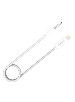Buy Lightning To 3.5 mm Male Aux Stereo Audio Cable White in UAE