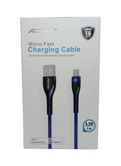 Buy Micro Fast Charging Cable Blue/Black in Saudi Arabia