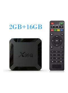 Buy Tv Box Android X96Q Allwinner H313 Quad Core 4K Smart Android Tv 2.4G Wifi X96 Q 2G Ram -16G Rom Black in Saudi Arabia