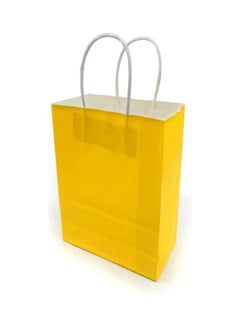 Buy Pack Of 12 Paper Gift Bag Yellow in UAE