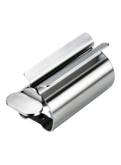 Buy Wall Mounted Automatic Toothpaste Tube Squeezer Silver 8x3.7cm in UAE