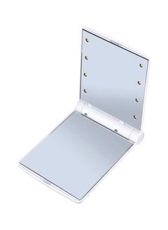 Buy LED Folding Makeup Mirror White 110x11x85mm in Saudi Arabia