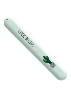 Buy Portable Tooth Brush Holder Green/Black/Grey 20.9x3cm in Saudi Arabia