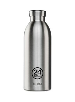 Buy Double Walled Stainless Steel Water Bottle Silver in UAE