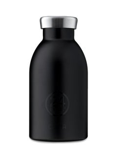 Buy Double Walled Stainless Steel Water Bottle Black/Silver in UAE