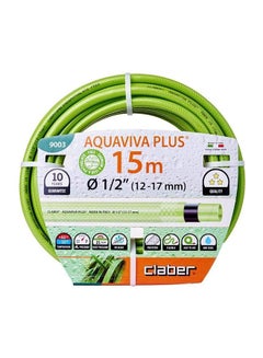 Buy Aquaviva Plus Hose 1/2 " 15m Green 1.38kg in Saudi Arabia