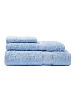 Buy 3-Piece Ali Zaya Towel Set Blue in Saudi Arabia