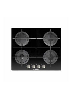 Buy Built-In Hob 60 x 60 cm 4 Gas Burners In Black Glass HGV64SMTCGBb-12 Black in Egypt