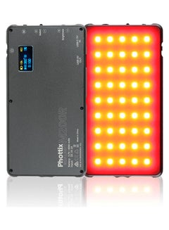 اشتري لوحة إضاءة M200R بإضاءة LED متعددة الألوان RGB تثبت على الكاميرا مع باور بنك بمنفذ USB أسود في الامارات