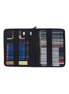 Buy 51-Piece Art Supplies Sketch Tool Set with Carrying Bag Multicolour in UAE