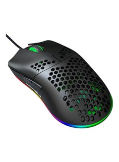 Buy J900 USB Wired Gaming Mouse Black/Green in UAE