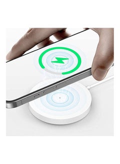 Buy Wireless Magnetic Charger For iPhone 12/12 Mini / 12 Pro / 12 Pro Max Wireless Charger For Huawei And Xiaomi White in Egypt