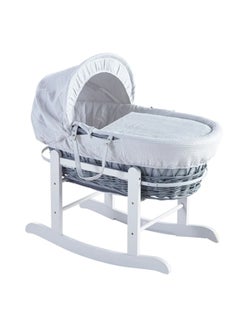 Buy Waffle Wicker Moses Basket With Rocking Stand in UAE