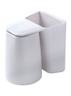 Buy Magnetic Toothbrush Holder White 11.2x8.5x12cm in Saudi Arabia