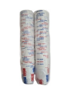 Buy 100-Piece Disposable Paper Cup White/Blue/Red in Egypt