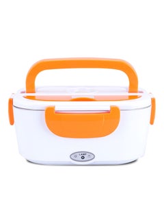 Buy Portable Electric Lunch Box White/Orange 24.5x11x11cm in Saudi Arabia