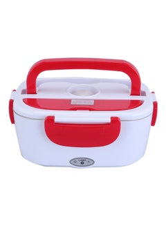 Buy Portable Electric Lunch Box White/Red 24.5x11x11cm in UAE