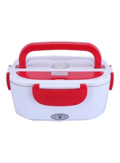 Buy Portable Electric Lunch Box White/Red 24.5x11x11cm in Saudi Arabia