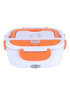 Buy Portable Electric Lunch Box White/Orange 23.8x10.8x10.8cm in UAE