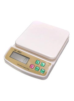 Buy Digital Kitchen Weighing Scale White 22.5x15.5x4.3cm in Egypt