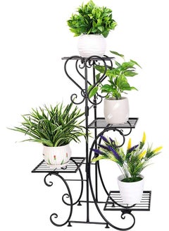 Buy Metal Plant Rack Stand Black in UAE