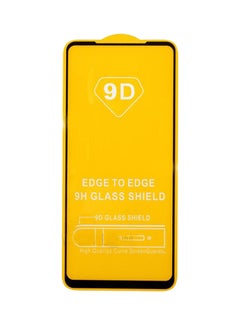 Buy 9D Tempered Glass Screen Protector For Samsung Galaxy A21 Black/Clear in Saudi Arabia
