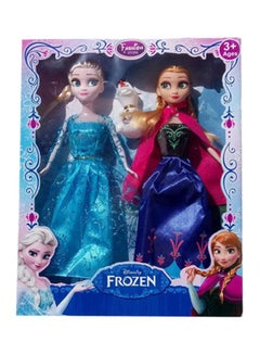 اشتري Princess Elsa And Anna Frozen Doll Se For Girls Multicolored Authentic Design ‎12.9x10.5x2.1cm في السعودية