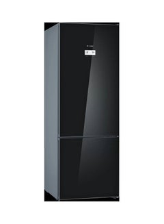 Buy Serie 6 Refrigerator with freezer at bottom, glass door 325.0 W KGN56LB3E8 Black in Egypt