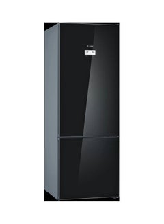 Buy Serie 6 Refrigerator with freezer at bottom, glass door 325 W KGN56LB3E8 Black in Egypt