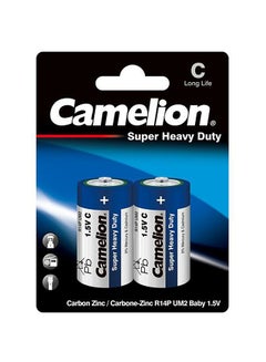 Buy 2-Piece Super Heavy Duty R14P-SP2B Batteries Set Blue/Grey/Black in Egypt