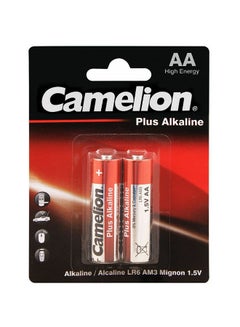 Buy 2-Piece Plus Alkaline LR6-BP2 Batteries Set Multicolour in Egypt