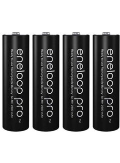 Buy 2500.0 mAh Eneloop Pro AA High Capacity Ni-MH Rechargeable Batteries Black in Saudi Arabia