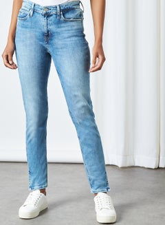Buy Mid Rise Skinny Jeans Denim Light in Saudi Arabia