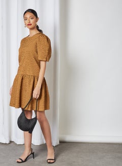 Buy Ariel Mini Dress Brown Sugar in UAE