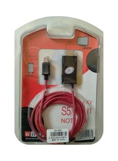 Buy Micro USB To HDMI Cable Red/Black in Saudi Arabia