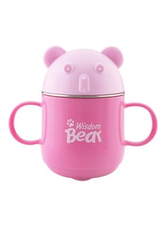 Buy Cute Bear Stainless Steel Coffee Tea Water Kids Milk Cup Pink 14x12x8cm in Saudi Arabia