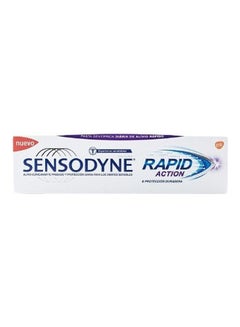 Buy Rapid Action Toothpaste For Sensitive Teeth White/Purple/Purple 75ml in Saudi Arabia