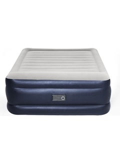 Buy Tritech Airbed Queen Built-in AC Pump air_mattresses_accessories Plastic Blue/White 203 x 152 x 61cm in Saudi Arabia