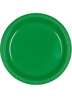 اشتري Festive Plastic Plate Green في السعودية