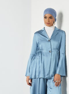 Buy Embellished Fluid Blazer Blue in Egypt