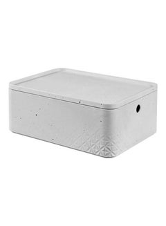 Buy Beton Storage Box With Lid Grey 34x13cm in Egypt