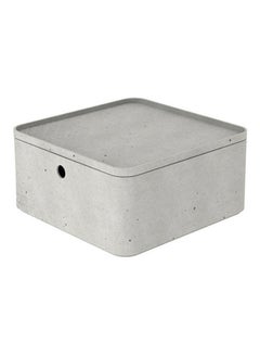 Buy Beton Storage Box With Lid Grey 28x28x14cm in Egypt