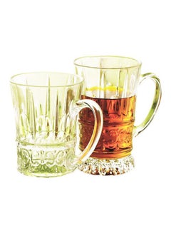 Buy 6-Piece Glass Tea Cup Set Clear 16.0ml in Egypt