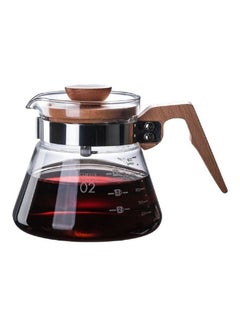 Buy Borosilicate High Temperature Resistant Glass Coffee Pot Clear 12x12.5x7.8cm in UAE