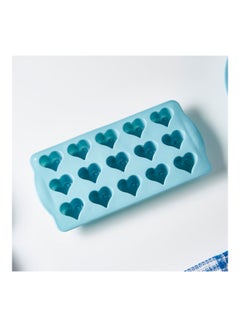 Buy Silicone Heart Baking Mould Blue 2x10.5cm in UAE