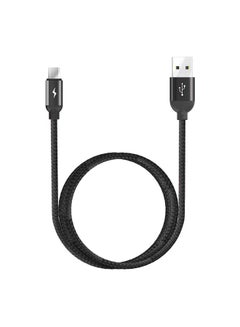 Buy Atom Micro USB Charging And Sync Cable Black in Saudi Arabia