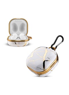 اشتري Protective Case Cover For Galaxy Buds Pro With Keychain Hook White, Gold في الامارات