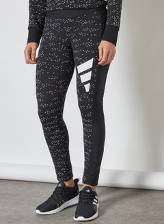 adidas Sportswear Allover Print Leggings - Black | adidas India