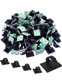 اشتري 50 Piece Adhesive Wire Clips Management Holder Clamps Black في السعودية